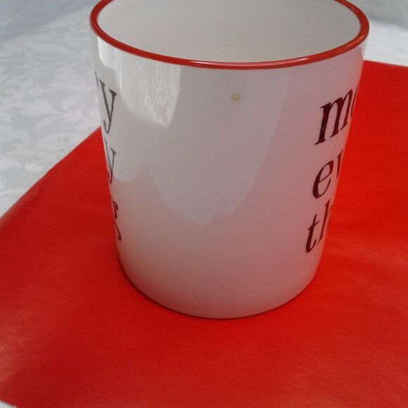 Threshold Stoneware 16oz Coffee Mug Merry Everything Holiday Christmas Mistletoe - Picture 6 of 7